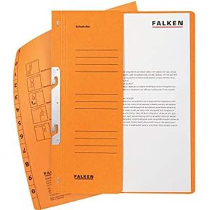 Origineel Falken 50 stuks bijlagemap. Made in Germany. Gemaakt van gerecycled karton met halve voorklep en commerciële nietjes voor DIN A4 oranje dossiermap documentenmap.