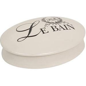 Biscottini Zeepbakje, 26 x 16 x 7 cm, sieradenstandaard voor badkamer, shabby chic, van porselein, vakken voor entrees, opbergmand