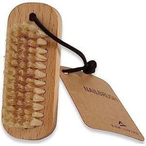 ENA Living Nagelborstel (9,5x3,3 cm) | Houten nagelborstel | Duurzame houten nagelborstel van beukenhout | Langdurige en stevige nagelborstel