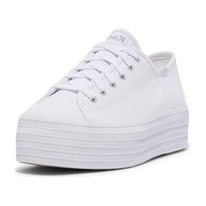 Keds Dames Triple UP Canvas Sneaker, Wit, 6.5 UK