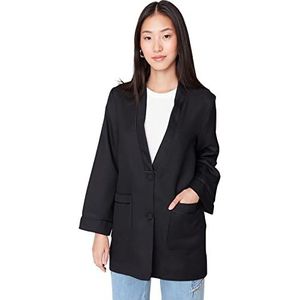 Trendyol Blazer - Zwart - Regular, Zwart, 62