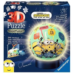 Minions 2 Puzzelbal (72 stukjes) - 3D nachtlampje