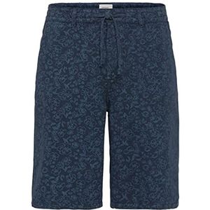 camel active Chino shorts voor heren met allover print, blauw, 35W