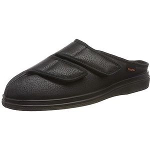 Fischer - Orthopedisch Pantoffels - Zwart - Klittenband - Extra Groot