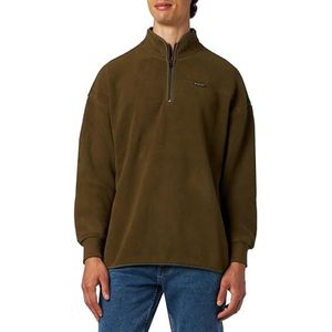 G-STAR RAW Fleece Half Zip Loose sw, groen (Dark Olive D23491-d430-c744), XL
