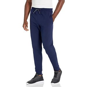 Jerzees NuBlend fleece joggingbroek voor heren met zakken, relaxte pasvorm, katoenmix, Donkerblauw, S