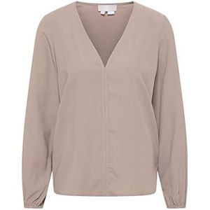 Jalene Dames klassieke blouse met lange mouwen 81133442, grijs, L, grijs, L