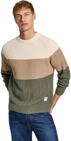 Trui - Veelkleurig - Katoen - Casual Stijl - Ronde Hals - Lange Mouwen