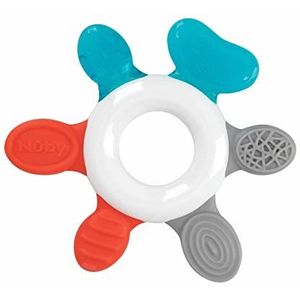 Nuby - Bijtring met verschillende texturen - Verlicht tandpijn - Tandjes speelgoed voor baby's - Licht en gemakkelijk vast te houden - BPA-vrij - 3+ maanden