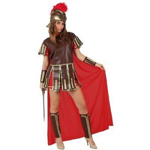 Atosa - bekleding Romeinse krijgerster, volwassenen, rood