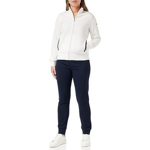 Champion Legacy Heritage W-Ultralight Powerblend Fleece High Neck Rib Cuff Trainingspak voor dames, gebroken wit/marineblauw, M