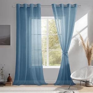 Vitrages - Transparant - Polyester - Lichtdoorlatend