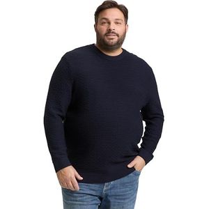 TOM TAILOR Plussize herentrui, 10668 - Sky Captain Blue, 4XL Grote maten