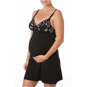 Cache Coeur Cleo zwangerschaps- en borstvoedingsnachthemd, Zwart, L