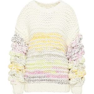 OCY Dames gebreide trui 12419412-OC01, wolwit meerkleurig, M/L, wolwit, meerkleurig, M/L