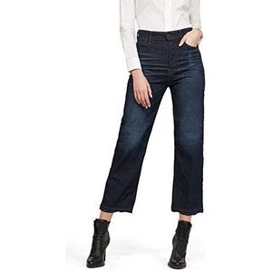 G-STAR RAW Tedie Ultra High Straight Ripped Edge Ankle C Jeans voor dames, blauw (Faded Atlas D16797-b767-b137), 26W x 32L