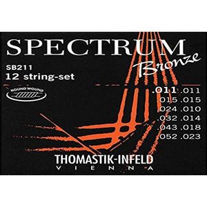 Thomastik snaren voor akoestische gitaar Spectrum Brons Series nikkelvrij set SB211 12-string light .011-.052
