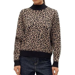 VERO MODA - VMARIA - Trui - Beige / Zwart - Dierenprint