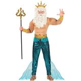 Widmann - Kostuum Poseidon, koning van de zee, onderwaterwereld, carnavalskostuums