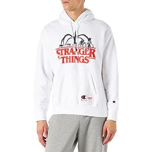 Champion - X Stranger Things - Capuchontrui - Wit - Jacquard-label