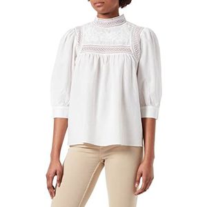 Q/S designed by Damesblouse met 3/4 mouwen, ecru, maat 38