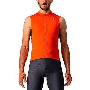 Castelli Entree VI mouwloos shirt met lange mouwen voor heren, Fiery Red/Dark Gray-ivoor, 3XL