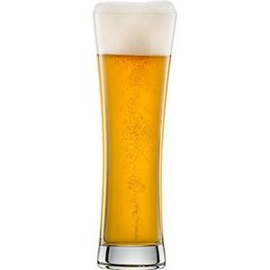 SCHOTT ZWIESEL Tarwebierglas bier Basic 0,3 l (set van 4), rechte tarweglazen voor tarwebier, vaatwasmachinebestendige tritan-kristalglazen, Made in Germany (art. nr. 130005)