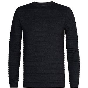 Petrol Industries Knitwear Basic pullover voor heren, Donkerzwart, 3XL