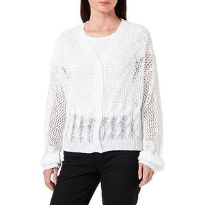 TILDEN Dames brede gebreide jas 39431320, wolwit, L, wolwit, L