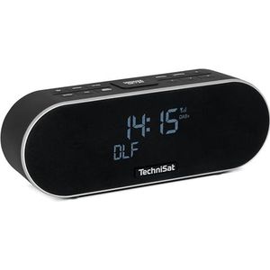 TechniSat DIGITRADIO 53 BT Premium stereo wekkerradio met USB-oplaadfunctie (DAB+, FM, klok-/datumweergave, dubbel alarm, slaaptimer, snooze, lichtsensor, bluetooth-audiostreaming, 20 W) zwart