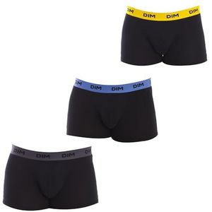 Dim Boxershorts voor heren, mix en kleuren, 3 stuks, Zwarte Geel/Blauw/Grijs Riem, L