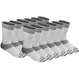 Dickies Dri-tech Moisture Control Max Full Cushion Crew sokken voor heren, verkrijgbaar in M-XL (6, 12 paar), Large