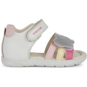 Geox Baby meisje B Alul Girl A sandaal, Wit Multicolor, 20 EU