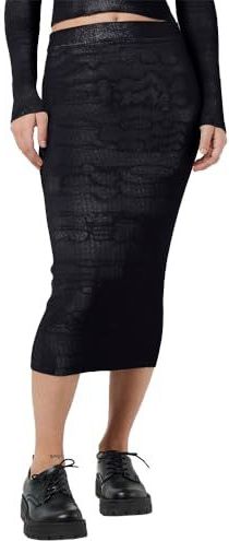 Noisy may - Jaz - Kokerrok - Zwart - 3/4 Lengte - Aansluitende Pasvorm