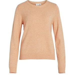 VILA Trui dames Viril O-hals L/S Knit Top - Noos , Shell Coral. , XXL