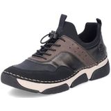 Rieker - Veterschoenen - Zwart - Leer