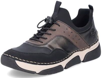 Rieker - Veterschoenen - Zwart - Leer