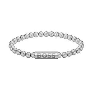 BOSS Sieraden Heren SPHERE METAL Collection Kralen Armband in roestvrij staal - 1580658S, Small, Roestvrij staal, Geen edelsteen