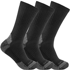 Carhartt Midweight Herensok van katoenmix, 3 paar, zwart, medium