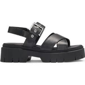 HUGO - Kris Bkna Sandalen - Zwart - Glad Leer - Chunky Profiel