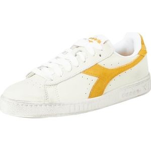 Diadora Game L Low Waxed Suede Pop, gymschoenen, uniseks, voor volwassenen, Witte goudsbloem, 40.5 EU