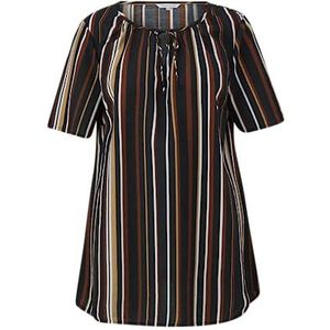 TRIANGLE dames blouse korte mouwen, Brown, 50 NL