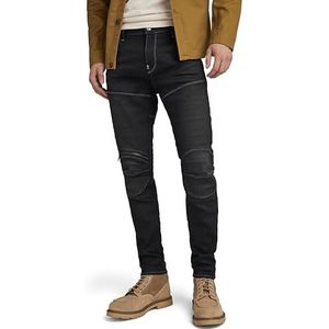 G-Star Raw Heren 5620 Knie Zip Superslim Jeans in Loomer Grijs Superstretch, Donker verouderd zwart, 40W / 32L