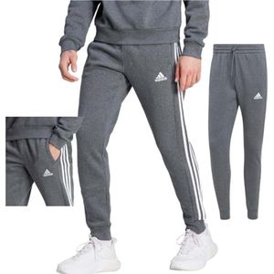 Adidas Heren joggingbroek Essentials Fleece 3-Stripes Tapered Cuff
