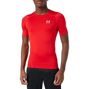 Under Armour Ua Hg Armour Comp Ss T-shirt heren, rood/wit., L