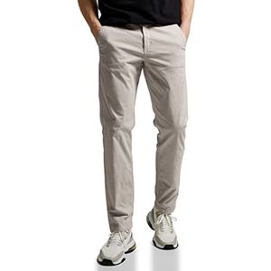 Street One MEN heren chino broek, Light zand beige, 33W / 32L