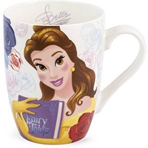 Home 830747 Disney Belle&Beast Set van 6 Mokken, Nieuw Bone China, cc330