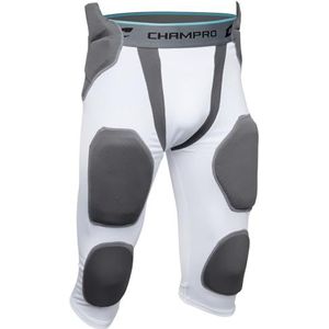 CHAMPRO 7-Pad Girdle Voetbalbroek, Wit, Adult Medium (FPGU7AWM)