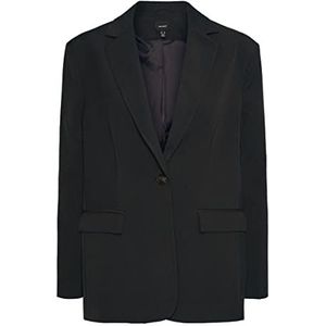 VERO MODA Vrouwelijke blazer longline, Schwarz, S