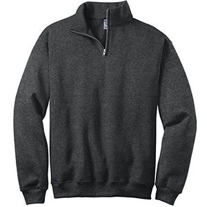 Jerzees Fleece sweatshirt voor heren, zwart, XL